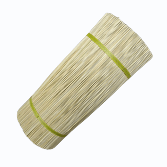 Bamboo sticks for making incense, tied together.