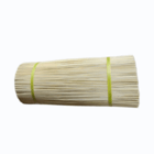 Horizontal stack of bamboo sticks.