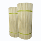 A pair of stacks of bamboo sticks tied together.